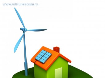 Casa cu panouri fotovoltaice si energie eoliana