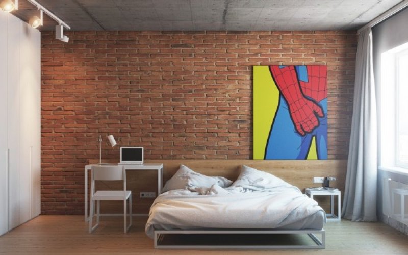 Dormitor si birou - design interior creativ